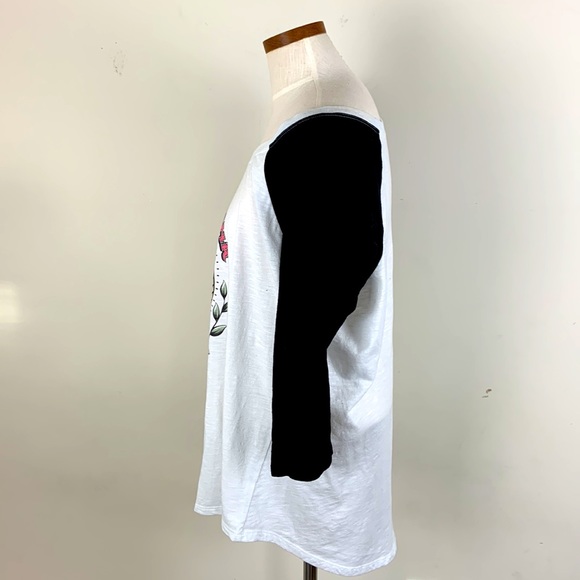 Torrid Black And White Basketball 3/4 Sleeves Can’t Sink Pink Tee Size 2X - Picture 3 of 6